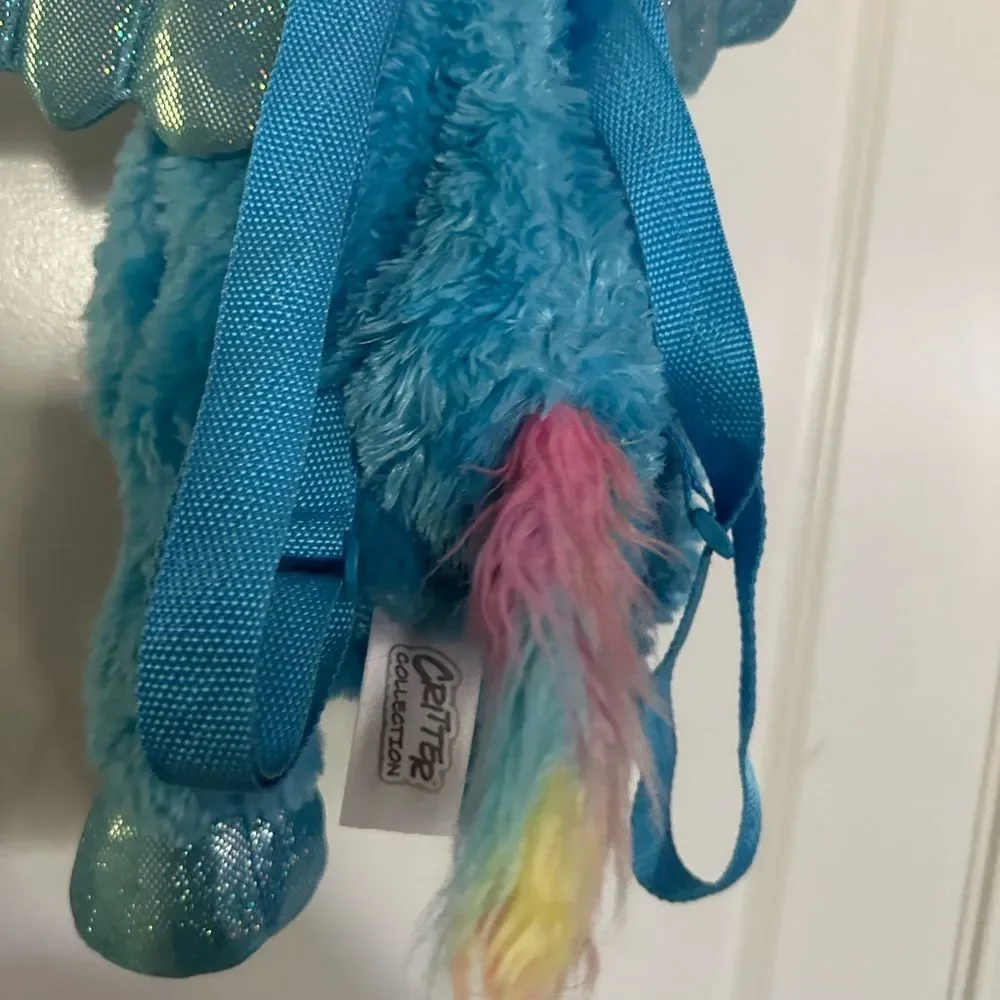NWOT Critter Collection Blue Unicorn Plush 16